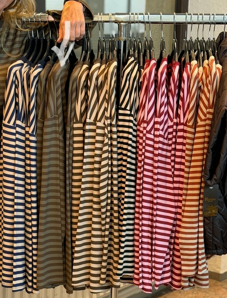 T-shirt 'Streep' lange mouw