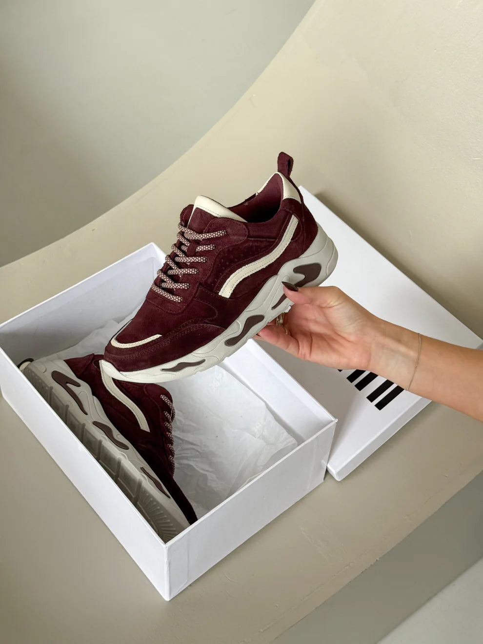Sneakers Juul&Belle Oslo burgundy