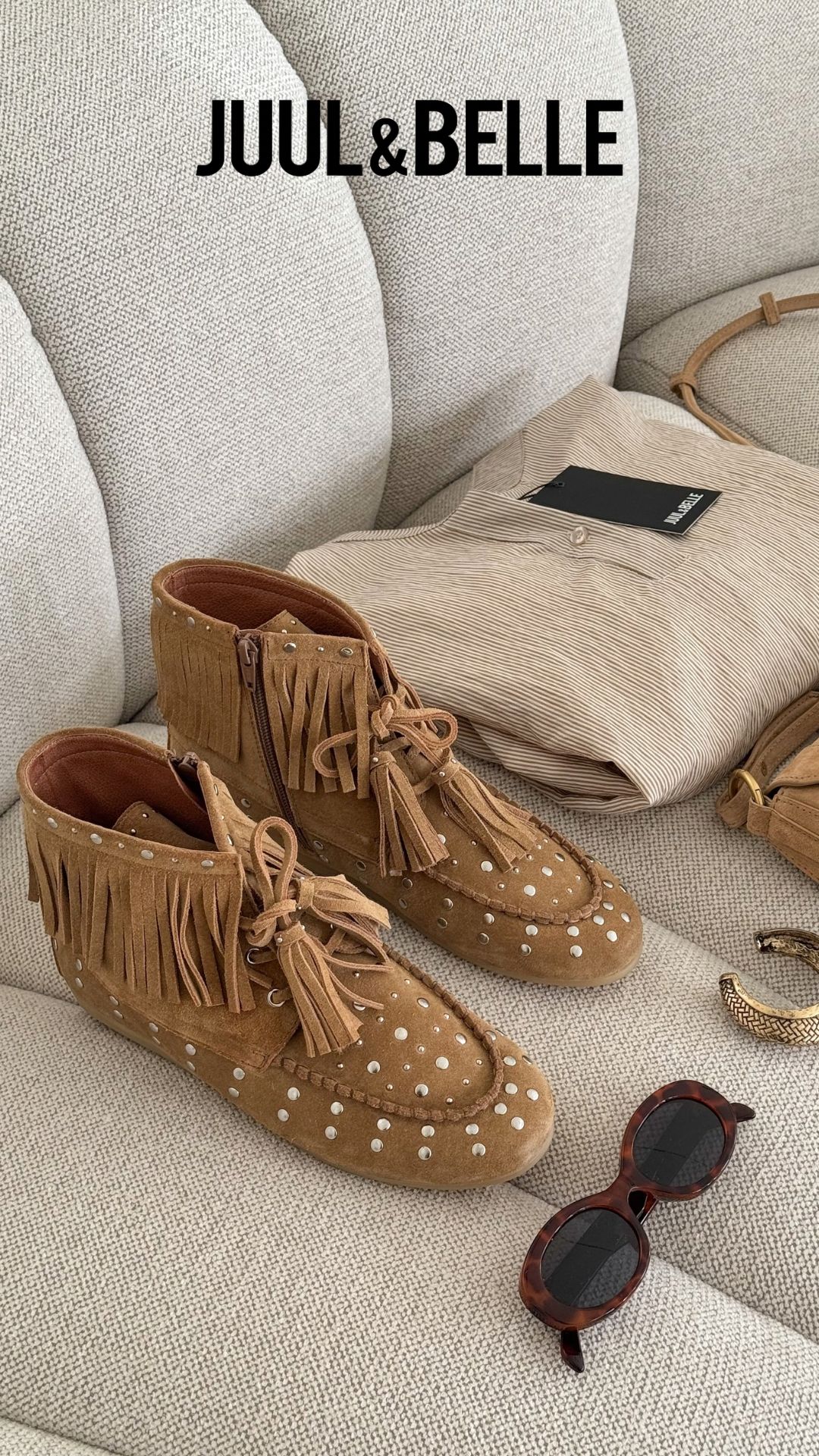 Fringe Boots Juul&Belle beige