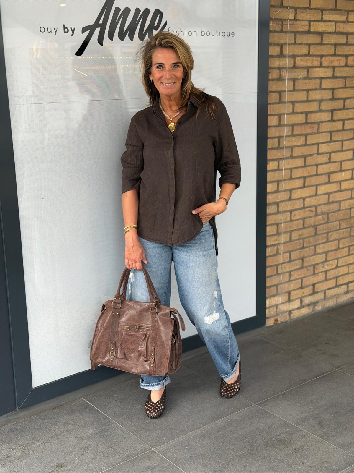 Blouse linnen 'Beach vibes'
