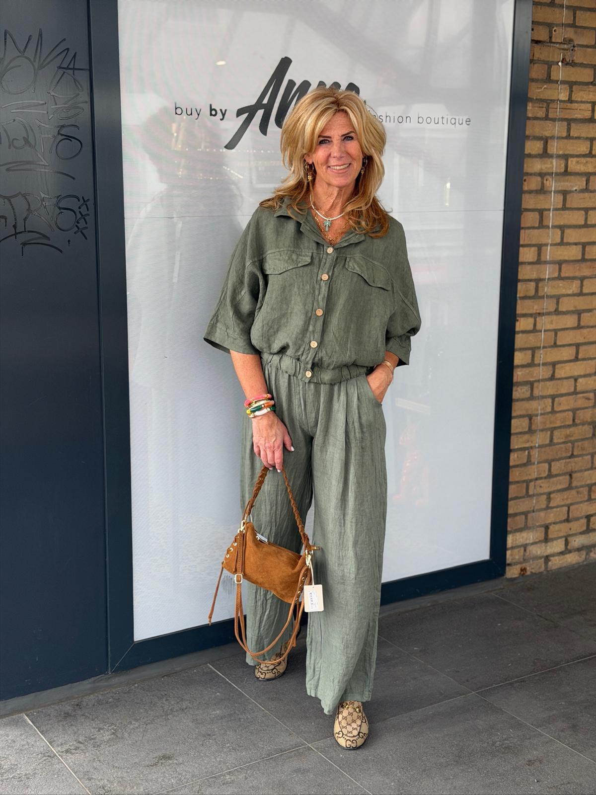 Blouse linnen 'Beach life'