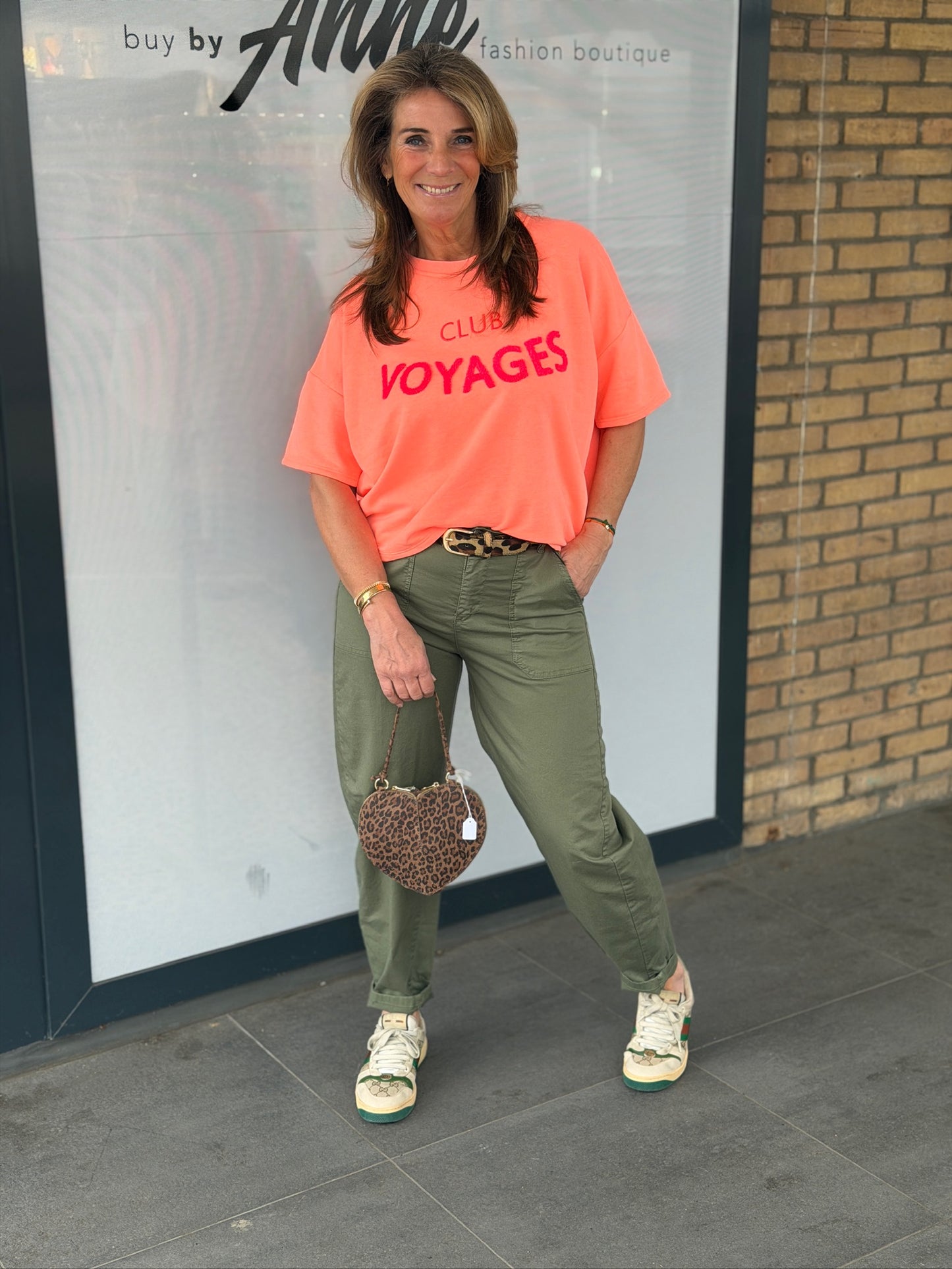 Sweater 'Fluor' korte mouw