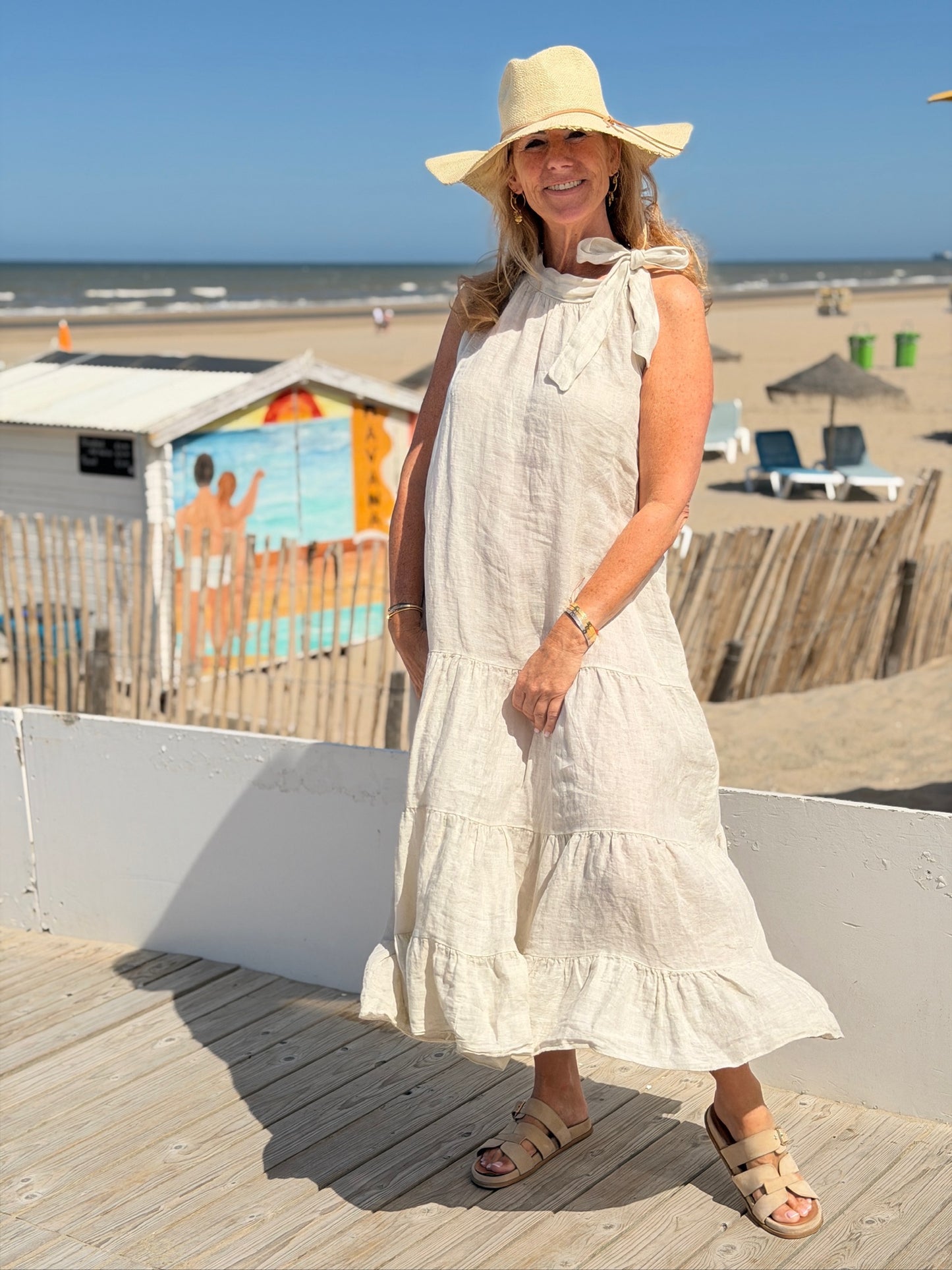 Jurk linnen ‘At Sea’