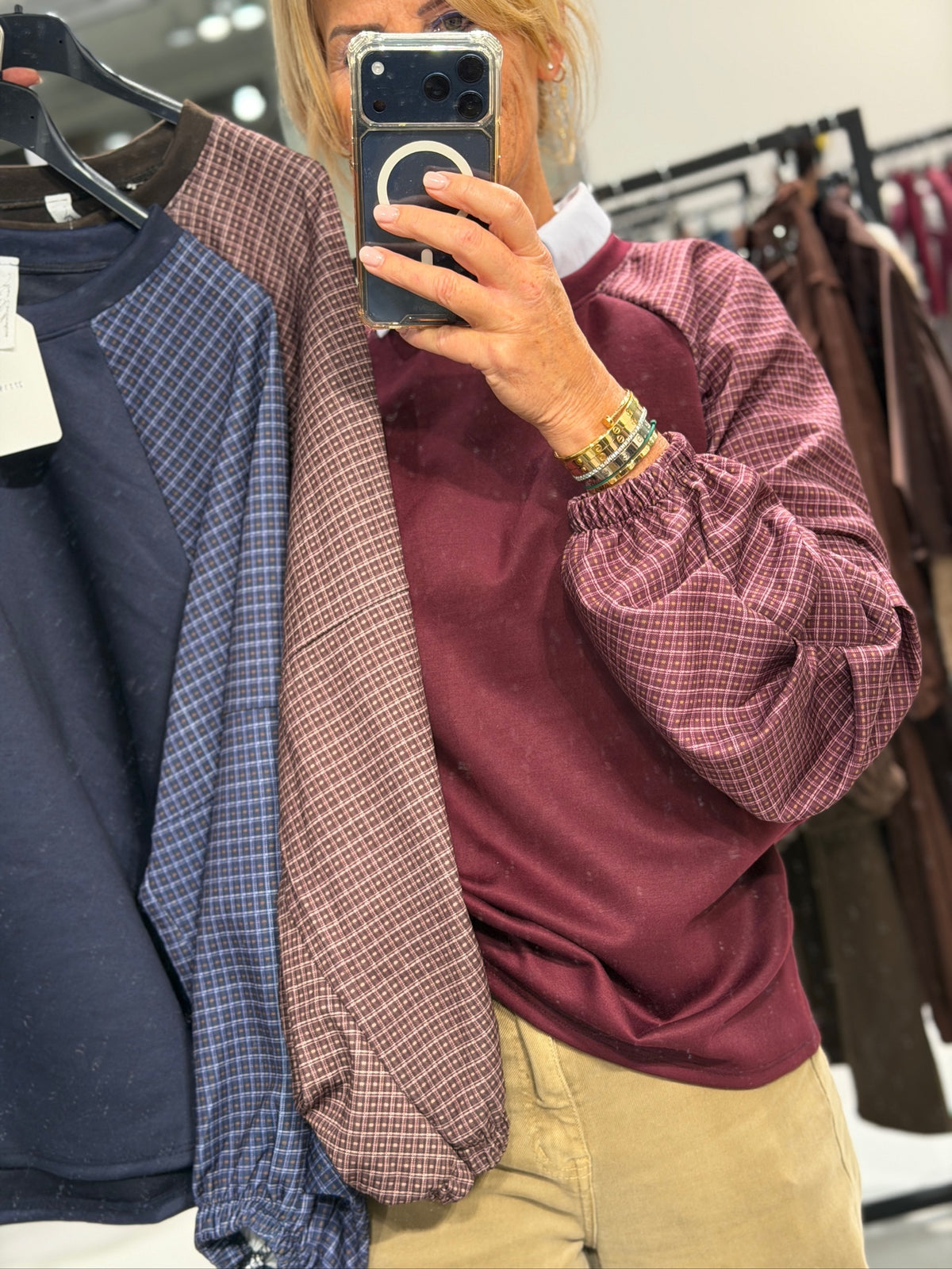 Sweater sleeve ‘Check’
