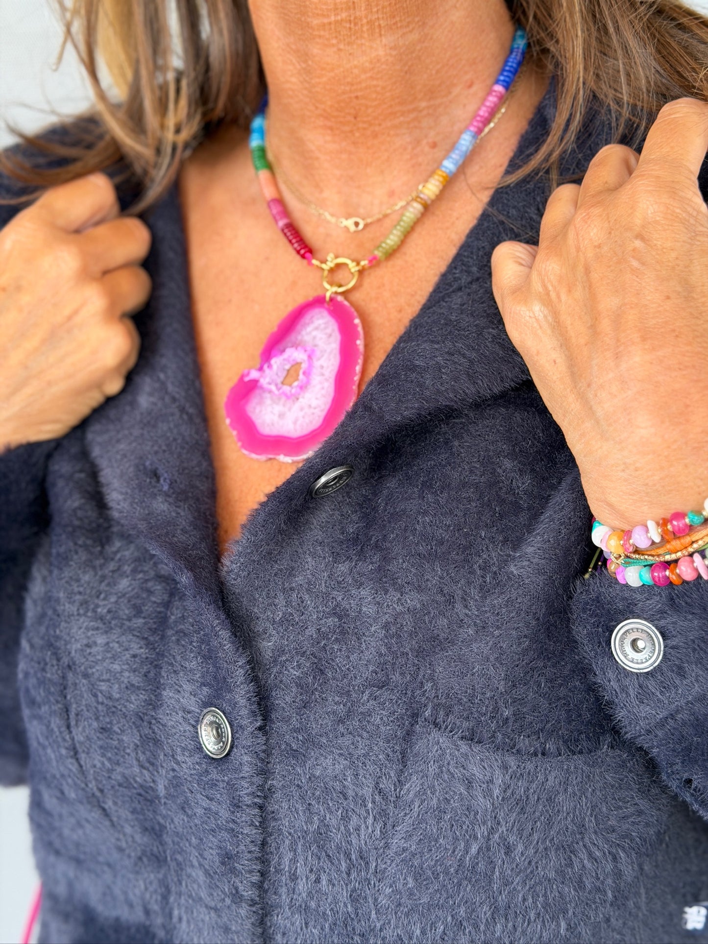 Boxy jacket vestje ‘Bubbly’ Rino & Pelle