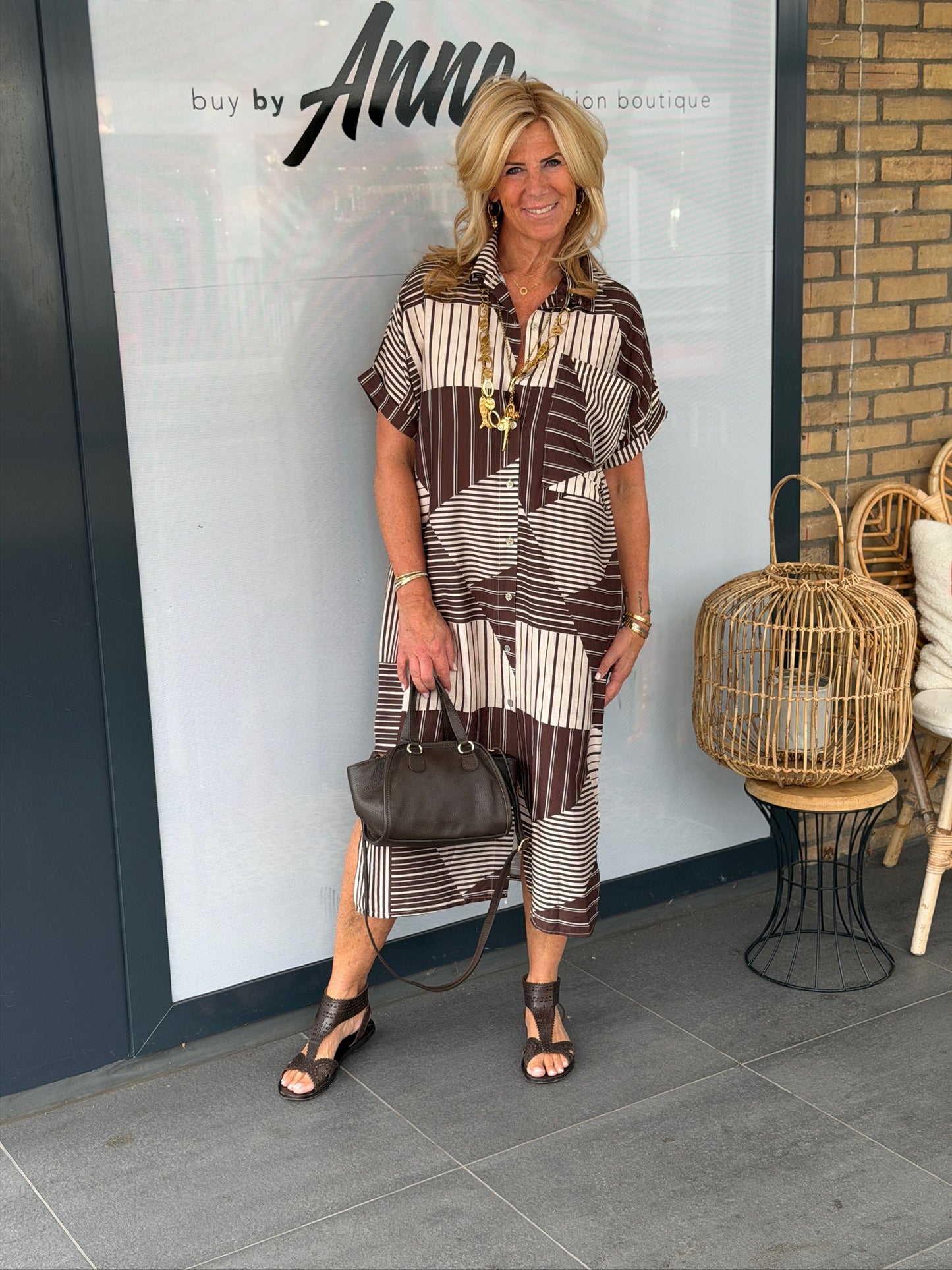 Jurk doorknoop ‘Caroline’