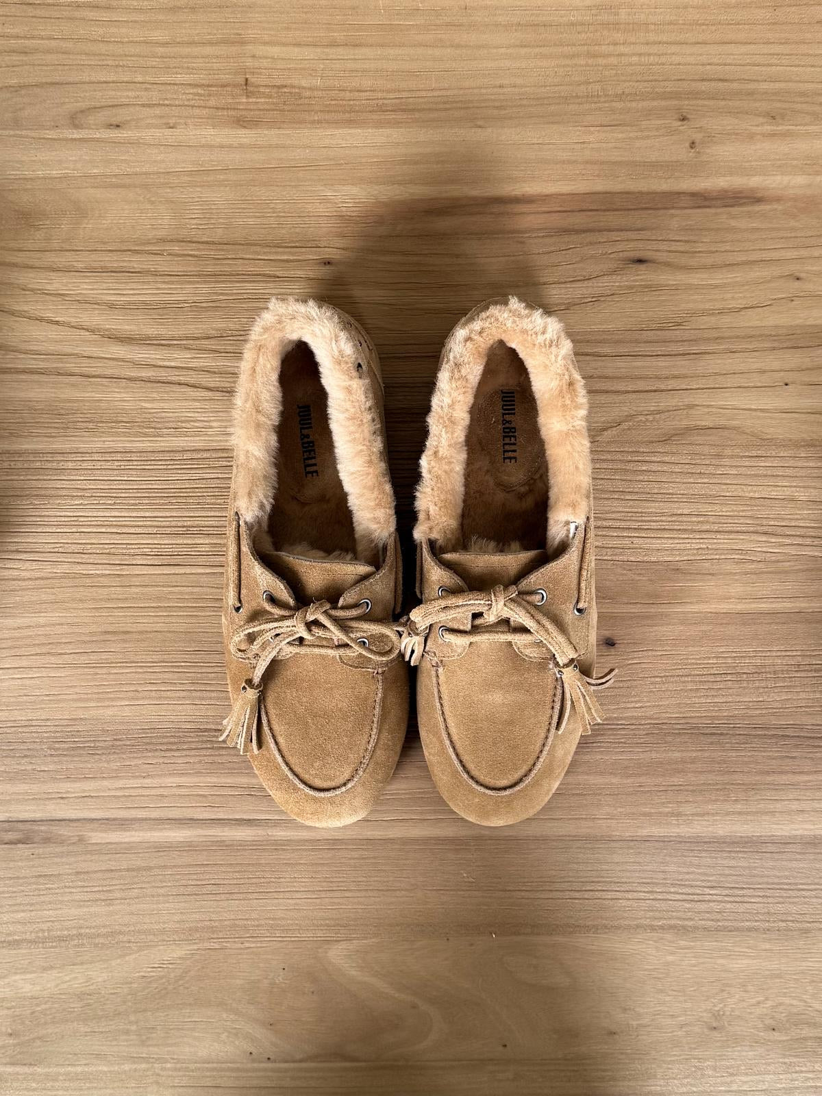 Mocassins fur Juul & Belle beige