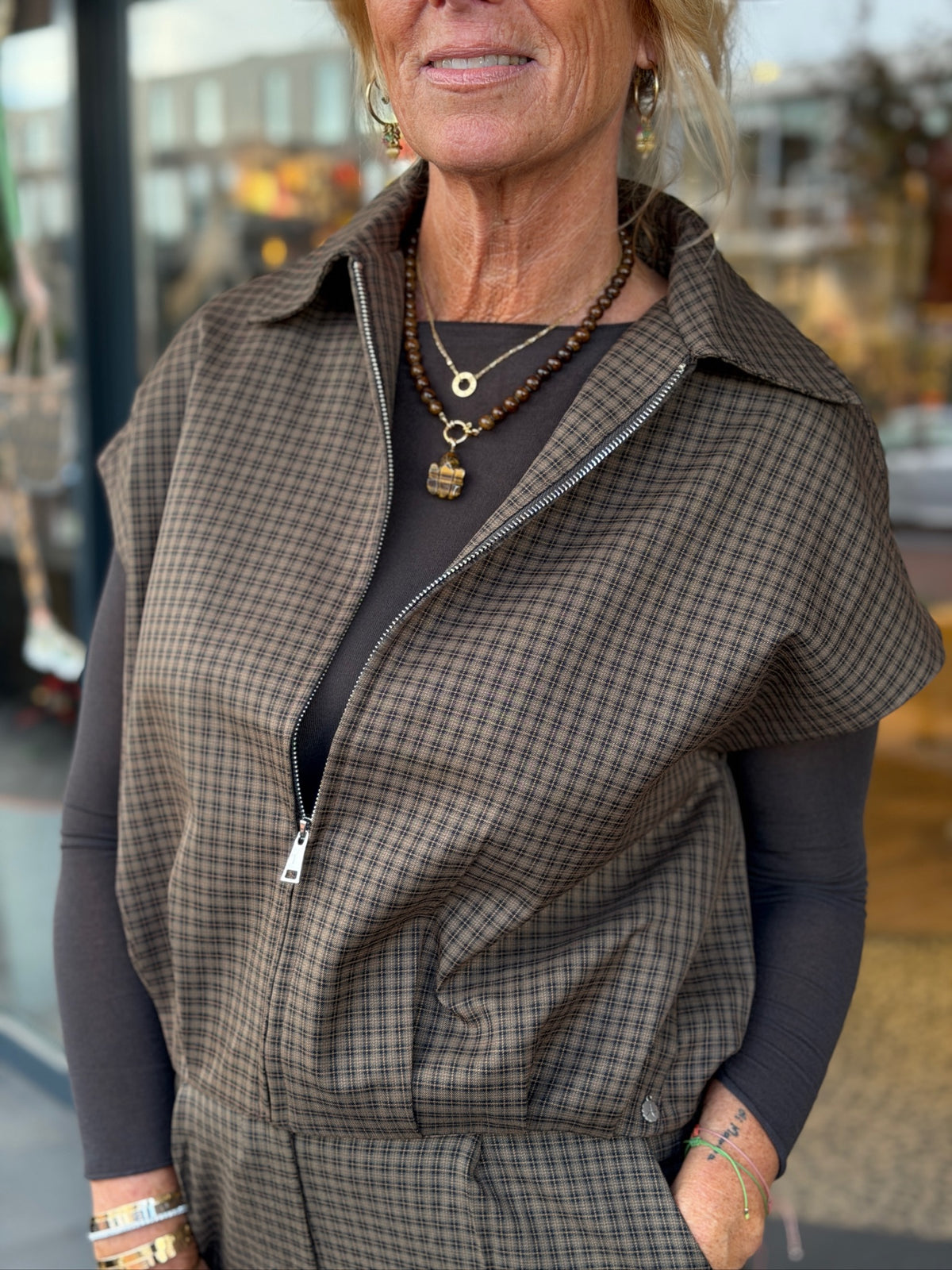 Gilet ‘Alies’ Ambika Plaid
