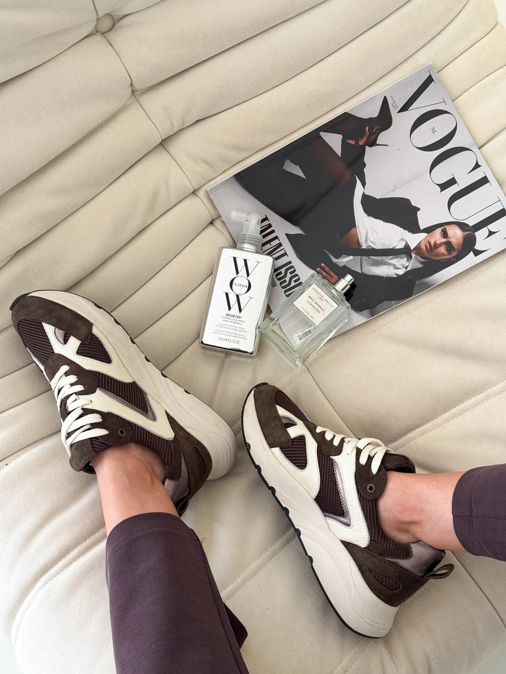 Sneakers Juul&Belle New York dark brown ecru