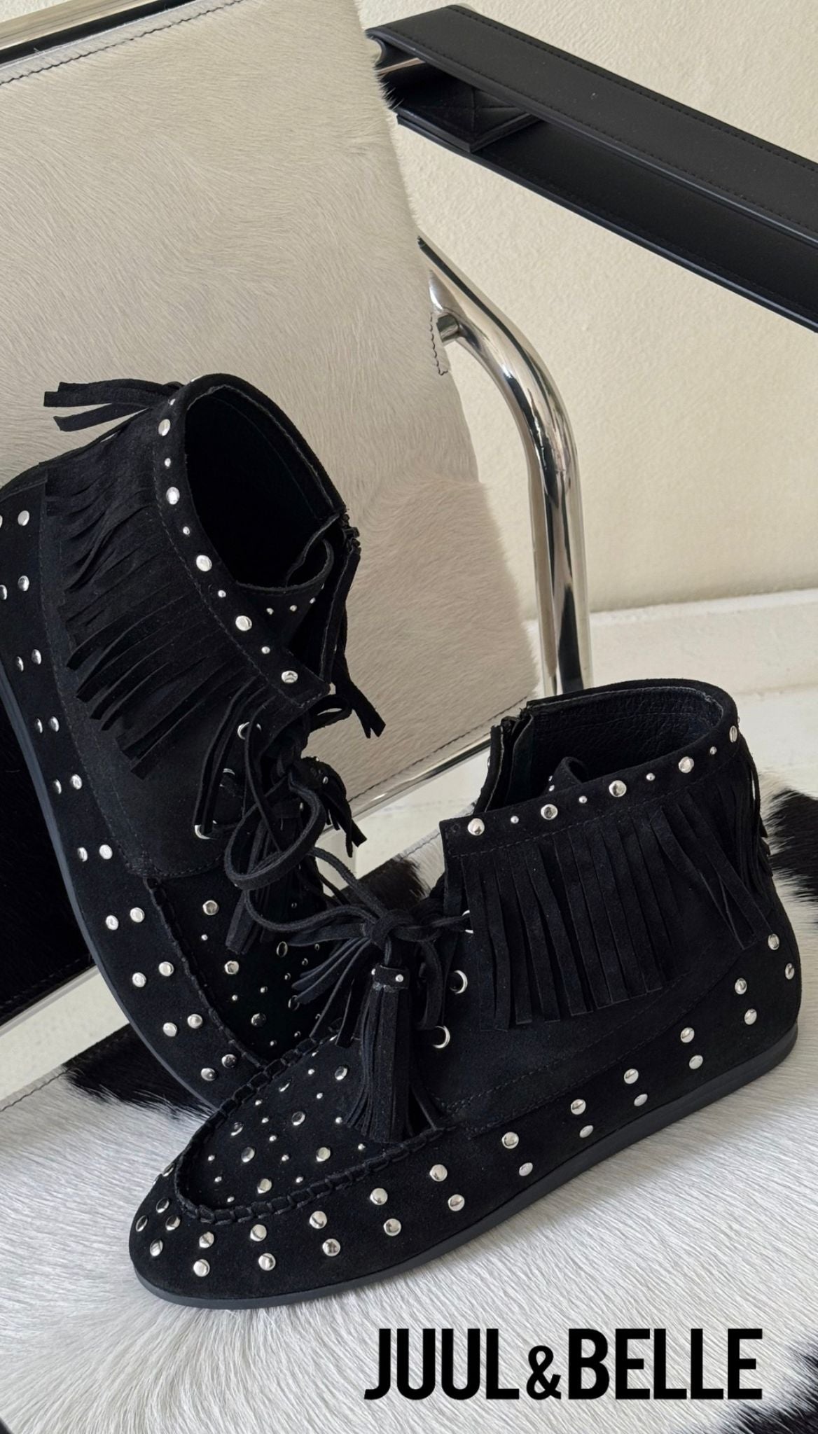 Fringe Boots Juul&Belle black