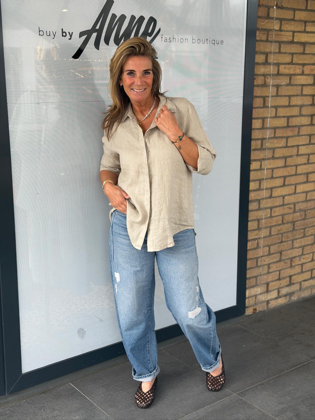 Blouse linnen 'Beach vibes'