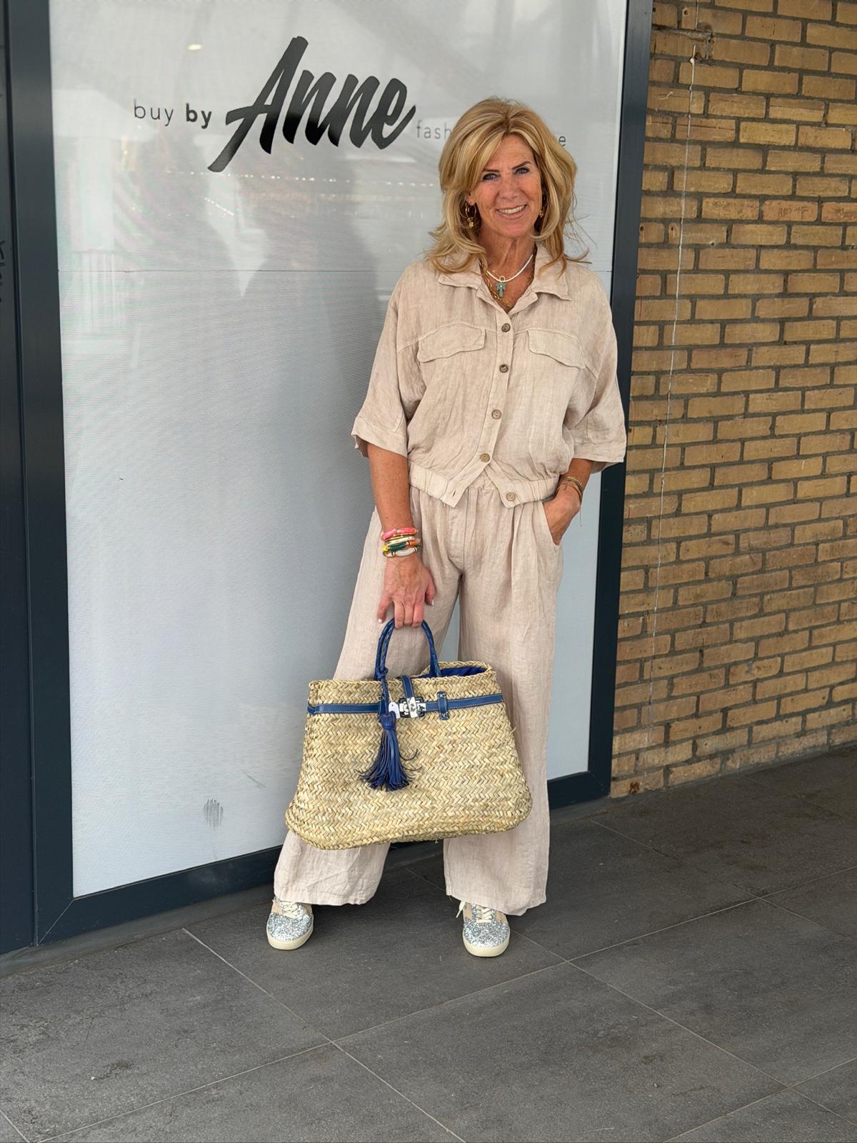 Blouse linnen 'Beach life'