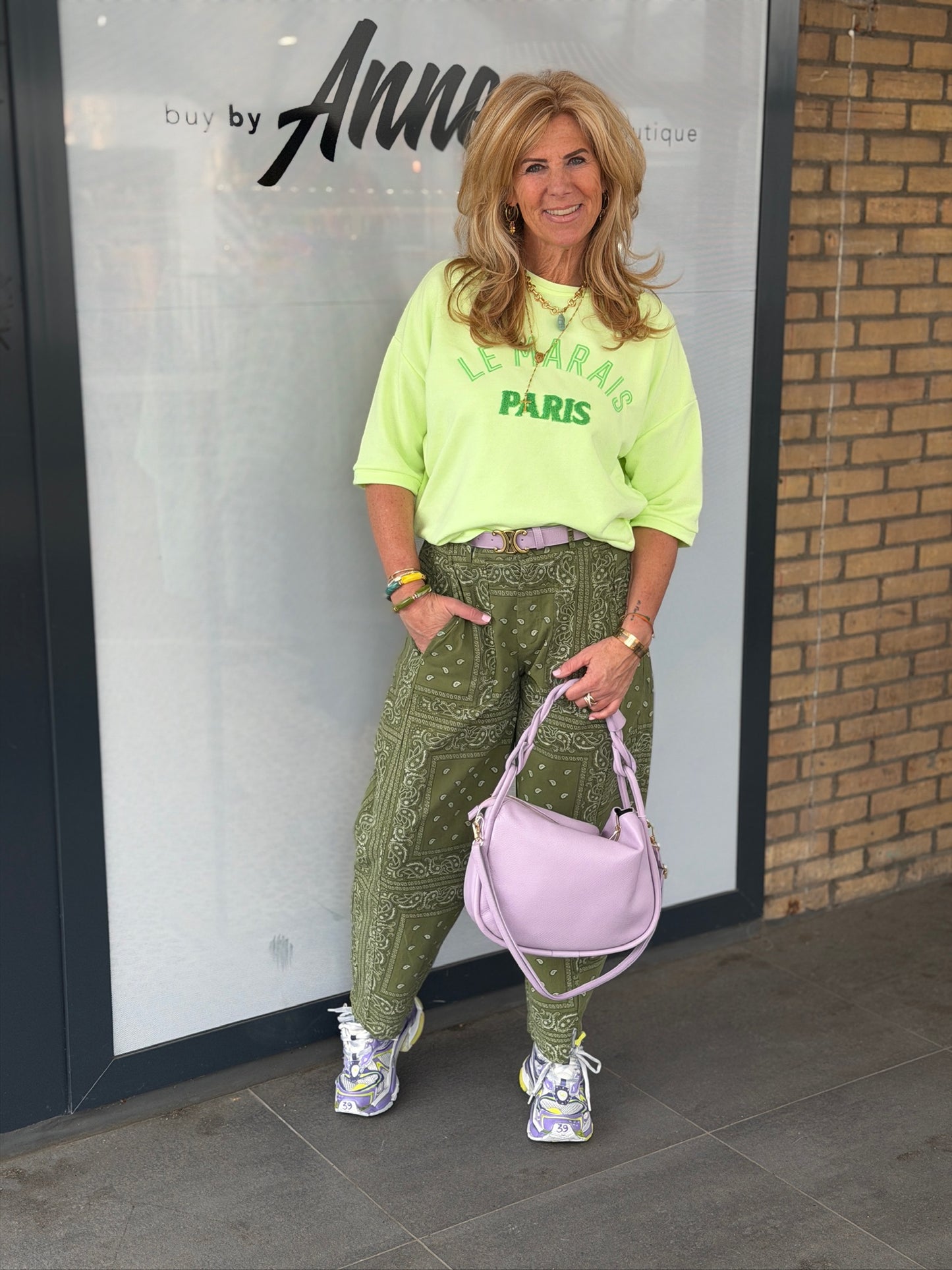 Sweater 'Fluor' korte mouw